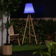 Image de Lampadaire LED Extérieur Solaire Métal RGB Kefre avec Batterie USB Rechargeable 