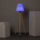 Image de Lampadaire LED Extérieur Solaire Métal RGB Kefre avec Batterie USB Rechargeable 