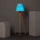 Image de Lampadaire LED Extérieur Solaire Métal RGB Kefre avec Batterie USB Rechargeable 