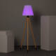 Image de Lampadaire LED Extérieur Solaire Métal RGB Kefre avec Batterie USB Rechargeable 