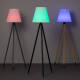 Image de Lampadaire LED Extérieur Solaire Métal RGB Kefre avec Batterie USB Rechargeable 