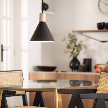 Image of Arbat Metal & Wood Pendant Lamp