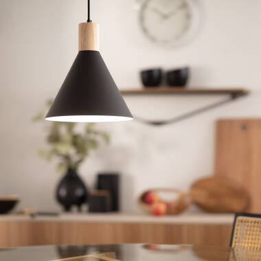 Image of Arbat Metal & Wood Pendant Lamp