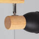 Image de Plafonnier Métal et Bois Tautau 4 Spots