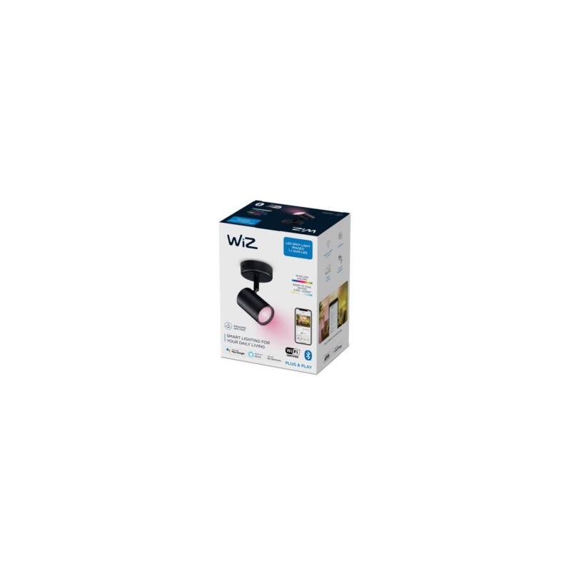 Image of WiZ Imageo Dimmable RGB Smart Wifi + Bluetooth 4.9W Single Spotlight LED Wall Lamp