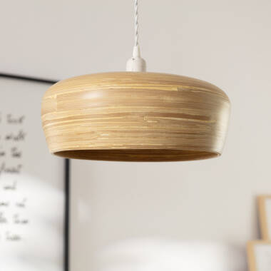 Immagine di Lampada a Sospensione in Bambù Shuka Sari ILUZZIA