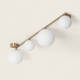 Image de Plafonnier Métal et Verre Moonlight Brass 4 Spots