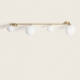 Image de Plafonnier Métal et Verre Moonlight Brass 4 Spots