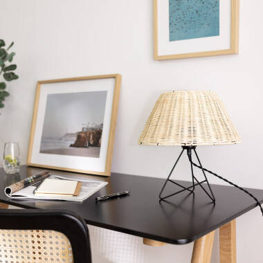 Image de Lampe à Poser Rotin Salmor