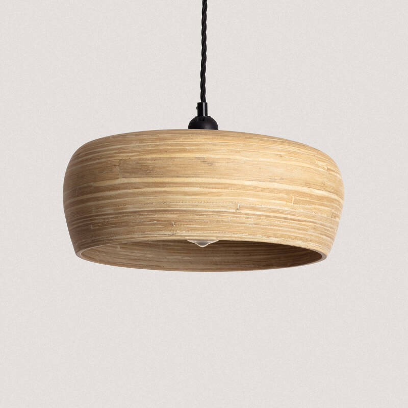 Immagine di Lampada a Sospensione in Bambù Shuka Sari ILUZZIA