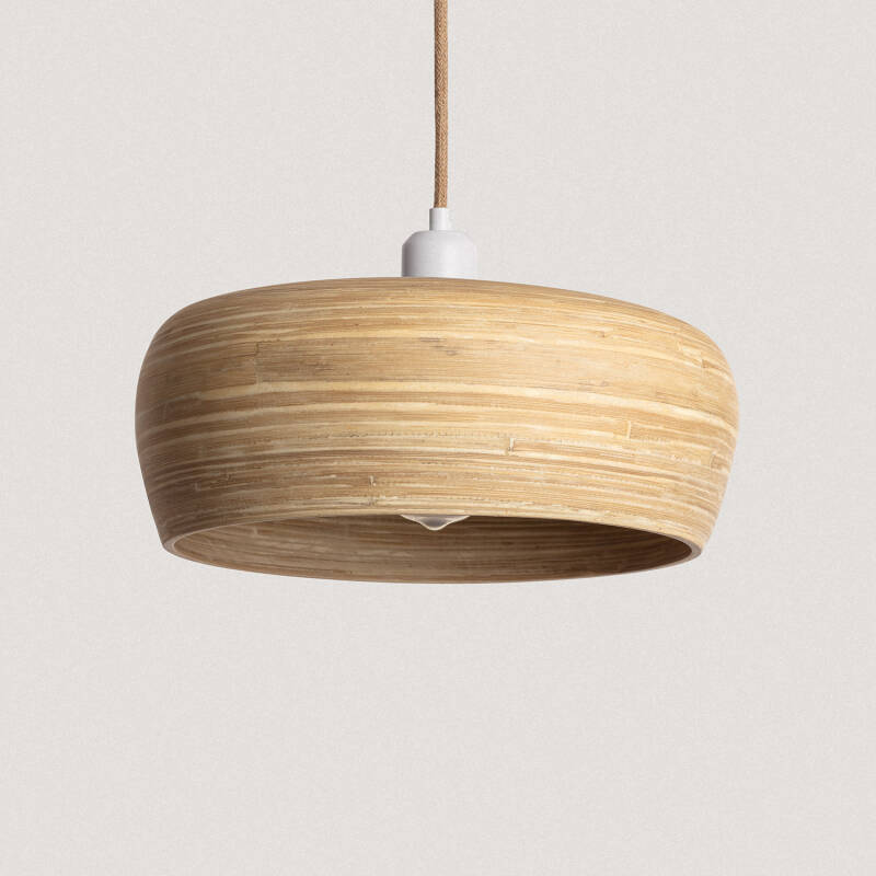Immagine di Lampada a Sospensione in Bambù Shuka Sari ILUZZIA