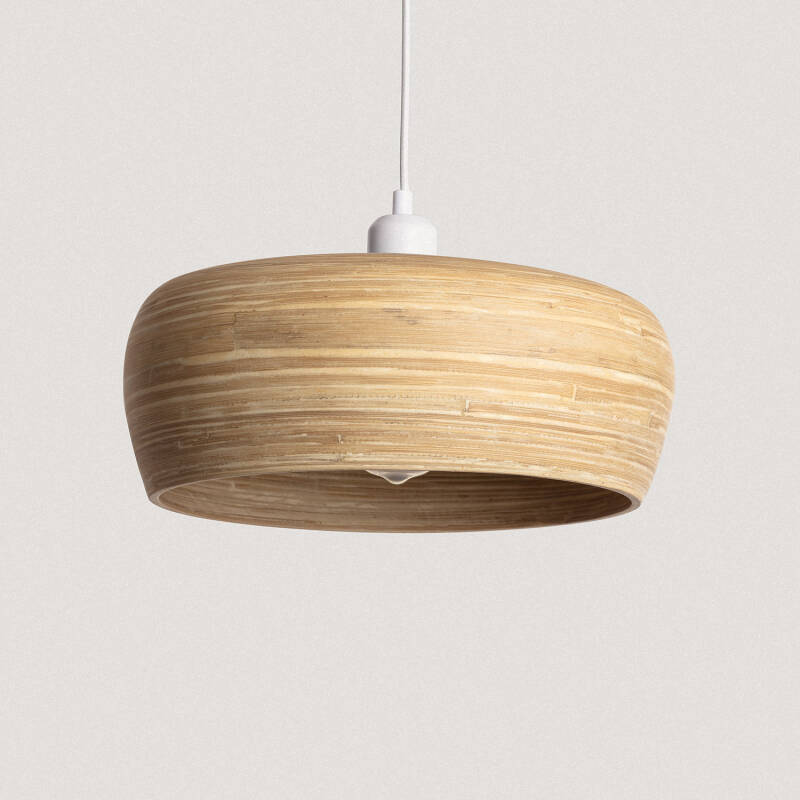 Immagine di Lampada a Sospensione in Bambù Shuka Sari ILUZZIA