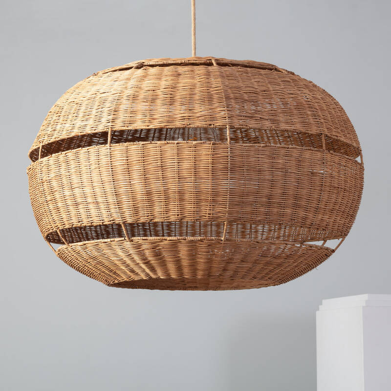 Bild von Pendelleuchte Rattan Oblate Bulang Ø800 mm ILUZZIA