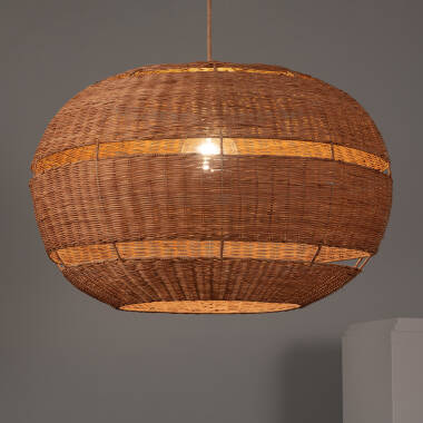 Bild von Pendelleuchte Rattan Oblate Bulang Ø800 mm ILUZZIA