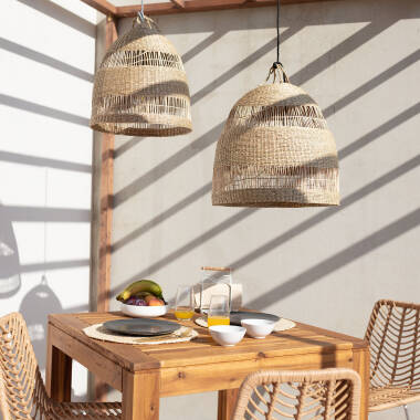 Immagine di Lampada a Sospensione in Fibre Naturali Big Sami Ø450 mm ILUZZIA