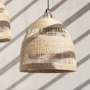 Immagine di Lampada a Sospensione in Fibre Naturali Big Sami Ø450 mm ILUZZIA