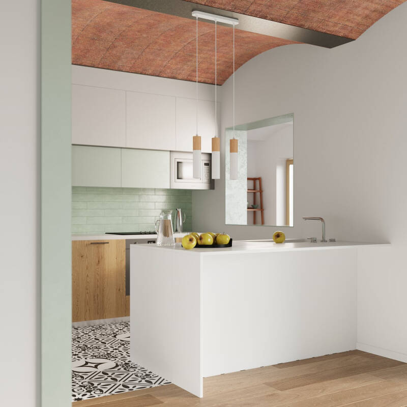 Image of Pablo 3 Wooden Pendant Lamp SOLLUX