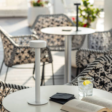 Image de Lampe à Poser LED Portable avec Batterie USB Rechargeable Métal Bunza 