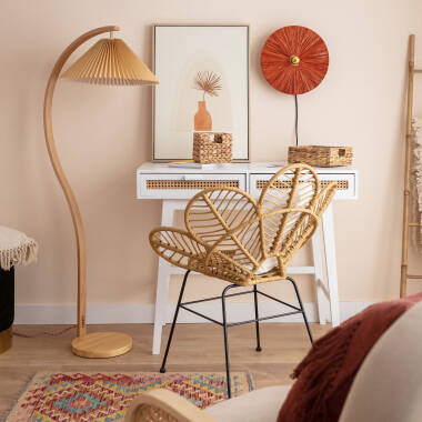Bild von Stehlampe Holz Luanda