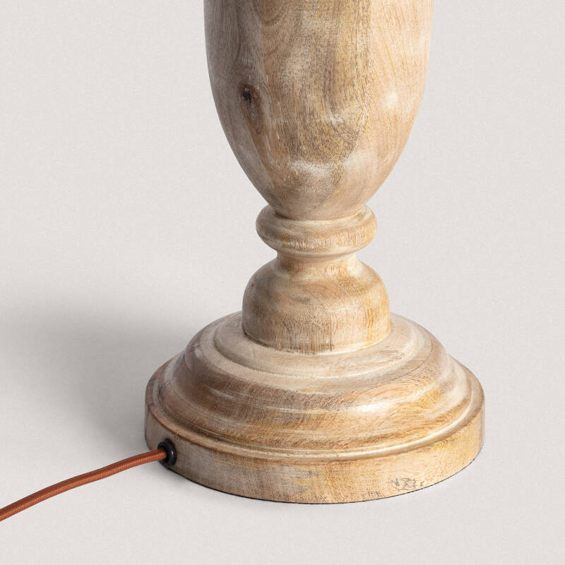 Bild von Tischlampe aus Holz Hausa ILUZZIA