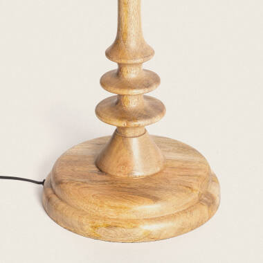 Image of Meena Wooden Floor Lamp ILUZZIA