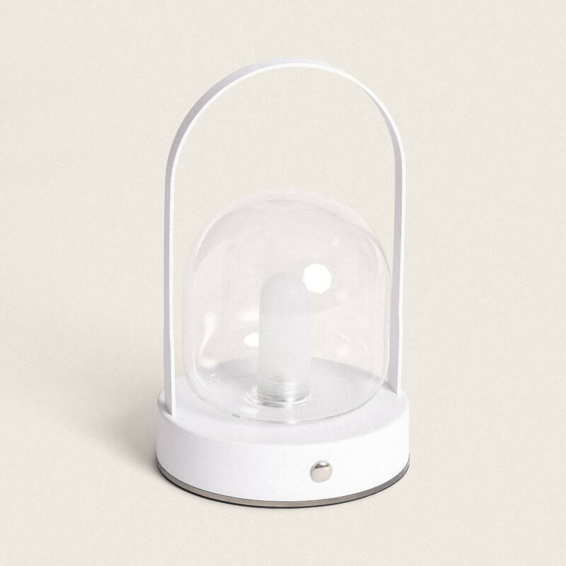 Afbeelding van Tafellamp LED 3W Metaal en Glas Draagbaar met Oplaadbare USB Batterij Olena