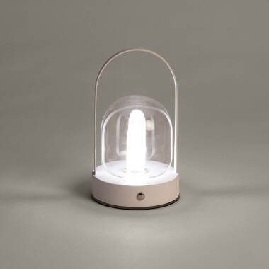Afbeelding van Tafellamp LED 3W Metaal en Glas Draagbaar met Oplaadbare USB Batterij Olena