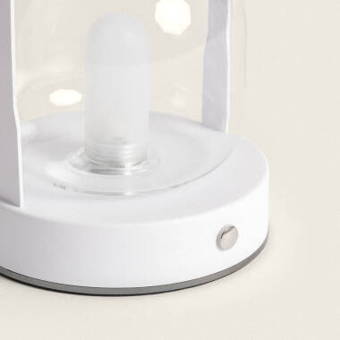 Afbeelding van Tafellamp LED 3W Metaal en Glas Draagbaar met Oplaadbare USB Batterij Olena