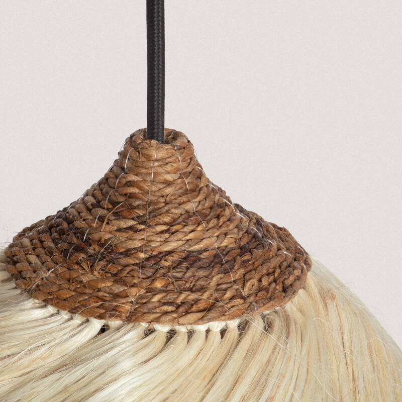 Immagine di Lampada a Sospensione Rattan e Ramia Kempo Kulu ILUZZIA 
