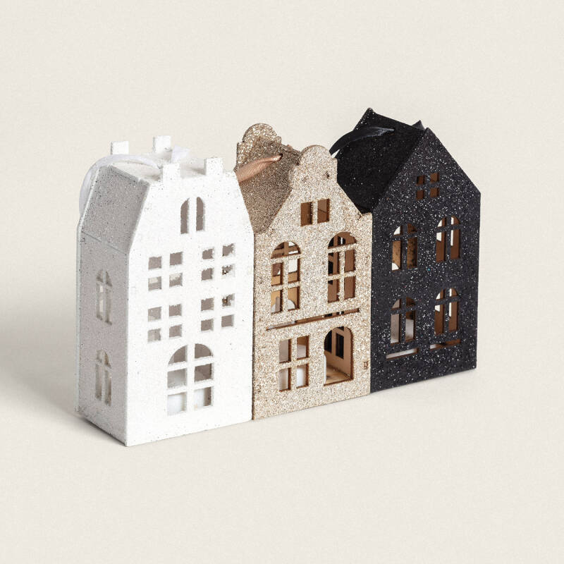 Bild von LED-Weihnachtshäuschen aus Holz Tymbon