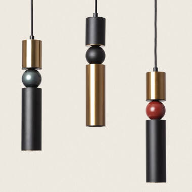 Bild von Pendelleuchte Metall und Glas Luyo