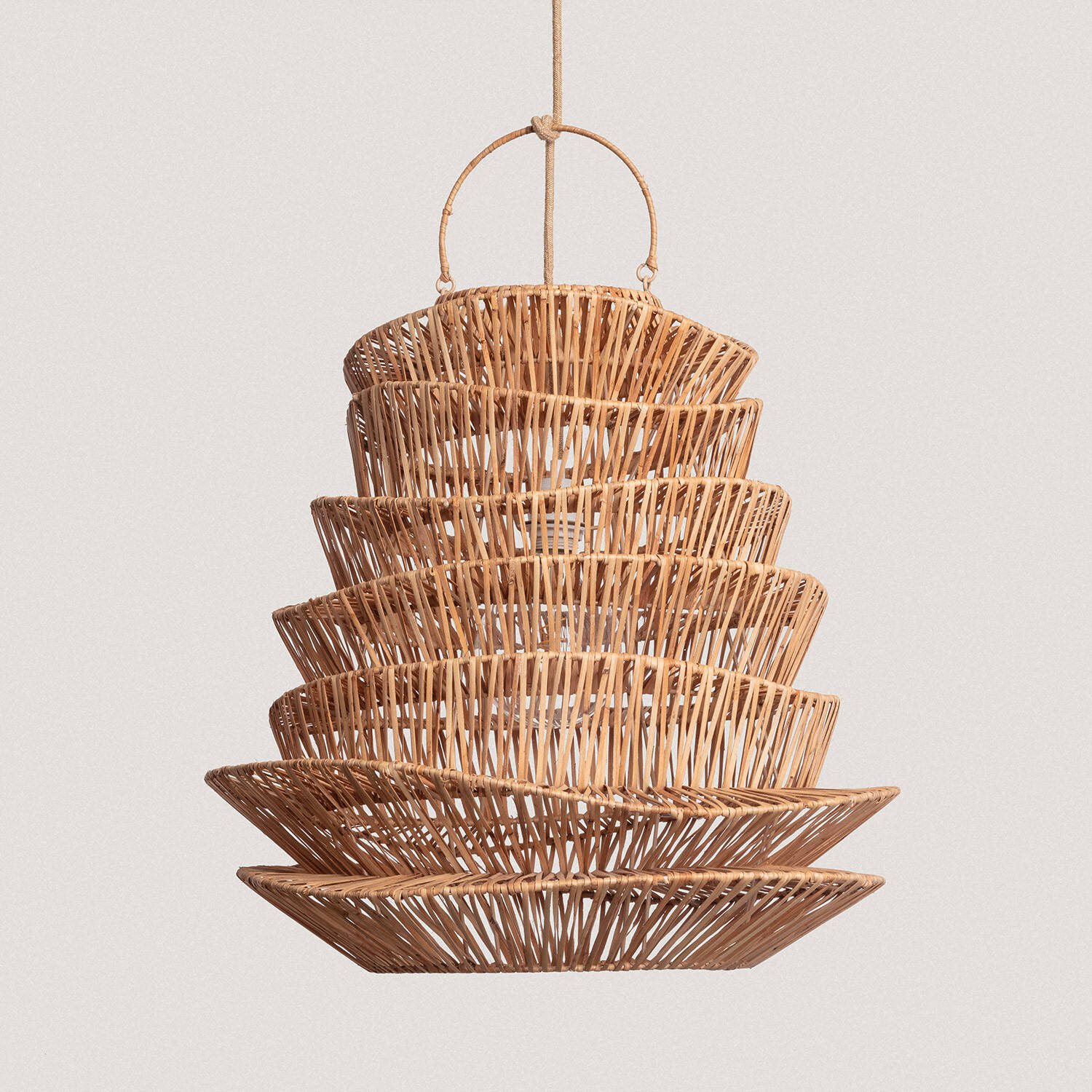 Lampa Wisząca z Ratanu Halima Ø570 mm ILUZZIA - widok 3