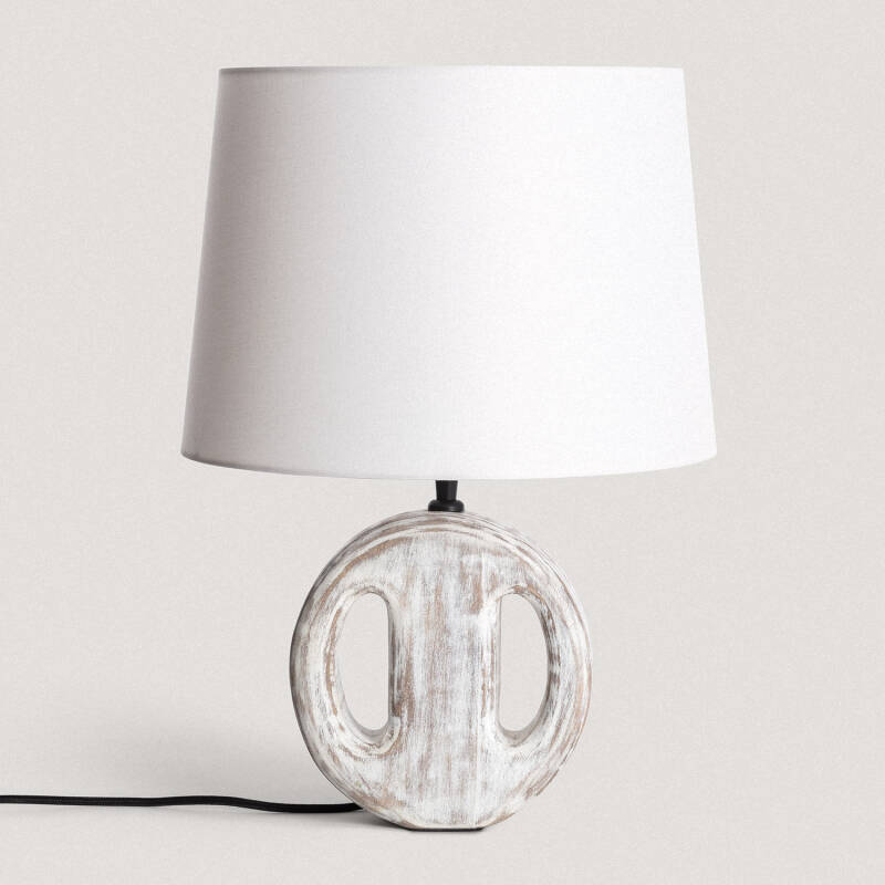 Obrázek Dřevěná Stolní Lampa Chandra ILUZZIA