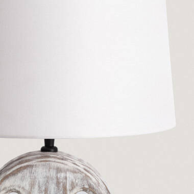 Obrázek Dřevěná Stolní Lampa Chandra ILUZZIA