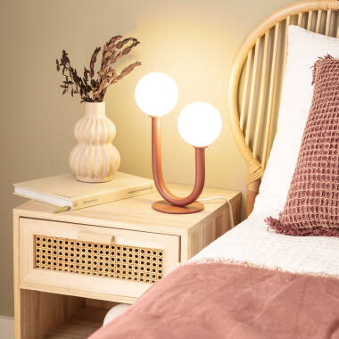 Image de Lampe à Poser Métal et Verre Zeina