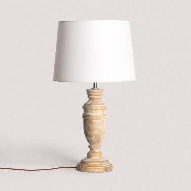 Image of Hausa Wooden Table Lamp ILUZZIA 
