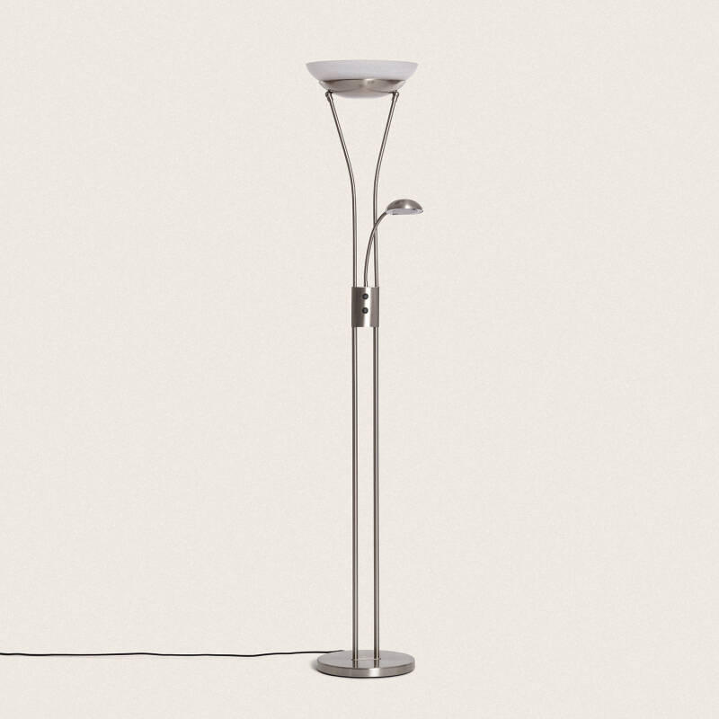 Obrázek Stojací Lampa z Kovu a Skla s Lampičkou na Čtení Ethan