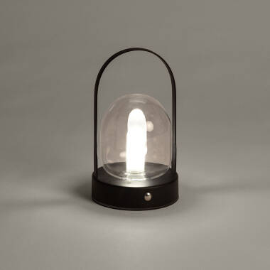 Afbeelding van Tafellamp LED 3W Metaal en Glas Draagbaar met Oplaadbare USB Batterij Olena