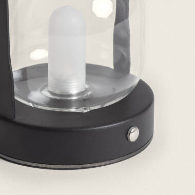 Afbeelding van Tafellamp LED 3W Metaal en Glas Draagbaar met Oplaadbare USB Batterij Olena