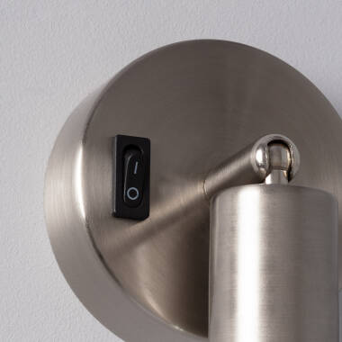 Afbeelding van Wandlamp Aluminium Richtbaar met Schakelaar 1 Spot Oasis Zilver