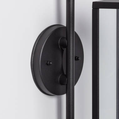 Immagine di Lampada da Parete per Esterni Alluminio e Vetro  Braccio Superiore Atrium Nera