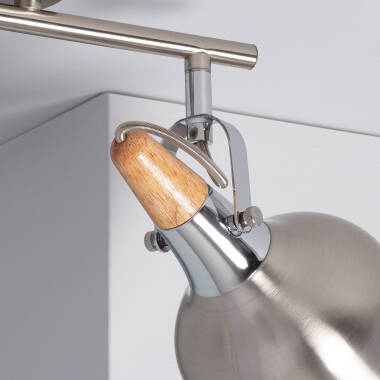 Image de Plafonnier Orientable Aluminium Emer 2 Spots Argenté