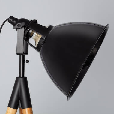 Image de Lampadaire Bois et Métal Samaki