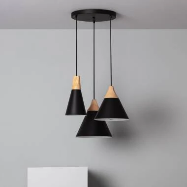 Afbeelding van Hanglamp Metaal en Hout Dustin