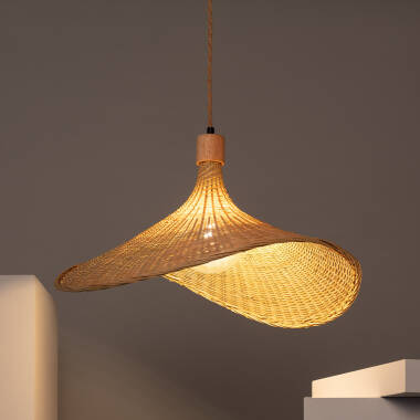 Immagine di Lampada a Sospensione in Bambù Kathu Netsie