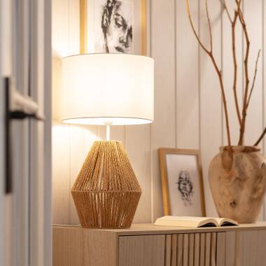 Image de Lampe à Poser Papier Tressé Trilla