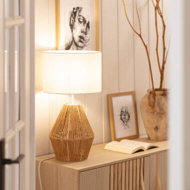 Image de Lampe à Poser Papier Tressé Trilla