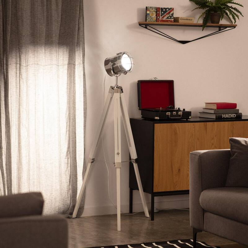Image de Lampadaire Bois et Métal Turea