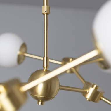 Afbeelding van Plafondlamp van Metaal en Glas  Moonlight 6 Spots 