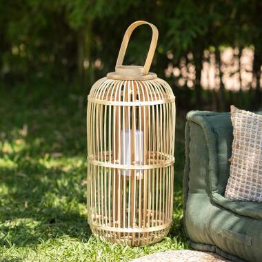 Image of Javea Rattan Portable LED Table Lamp